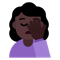 Woman Facepalming- Dark Skin Tone emoji on Microsoft